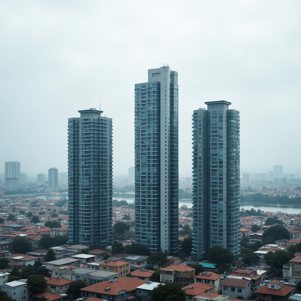Urban residential towers in Concepción, Chile